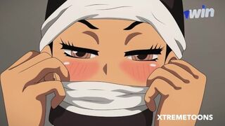 Танджиро просыпается от комы, чтобы трахнуть свою медсестру, которая удивляет его своими большими сиськами и восхитительным членом порно